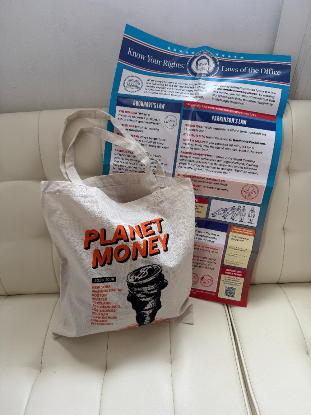 NPR Planet Money podcast limited edition 2026 book tour tote + preorder poster